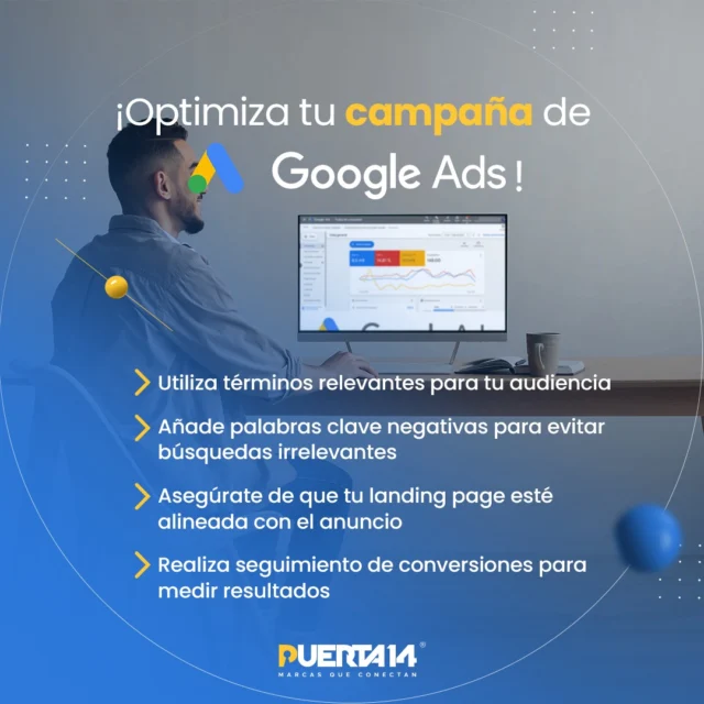 ¡Haz que tus anuncios sean más efectivos y rentables! 📊
Aquí te mostramos cómo aplicar estrategias que marcarán la diferencia en tu campaña de Google Ads 😉

📲 33 1174 3556
🌐 https://bit.ly/GeneralP14

#mercadotecnia #tendencia #marca #campañas #sitioweb #paginaweb #Branding #EstrategiasMkt
#SocialMedia #Marketing #RedesSociales #Brandinginspiration #BusinessTips #Agencylife #AgenciadeMkt #DiadelHashtag